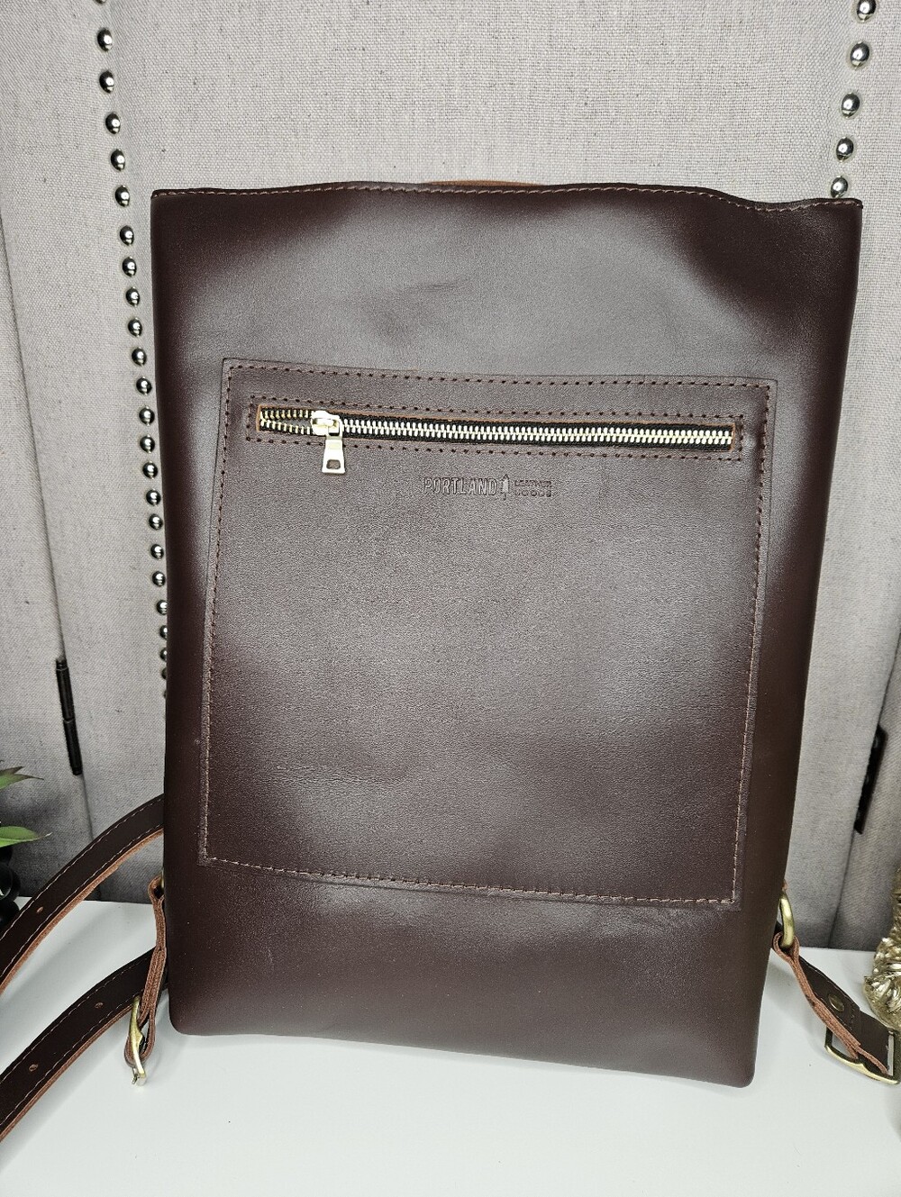 Portland Leather Goods Laptop Backpack Grizzly